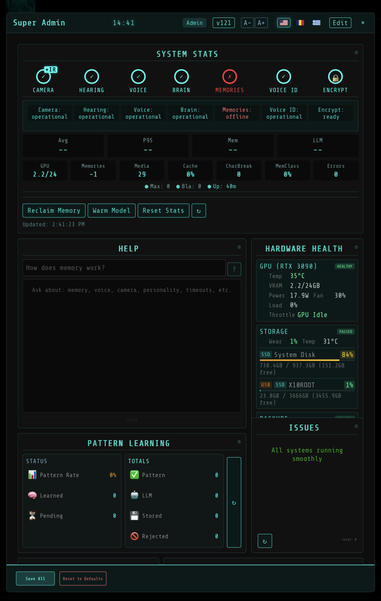 Interface — actual interface screenshot